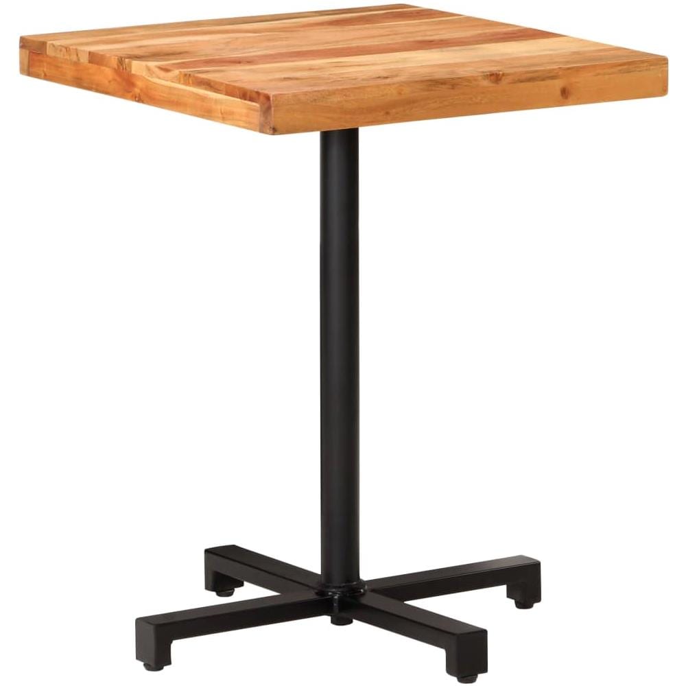 Tavolino Da Bistrot Quadrato 60x60x75 Cm In Massello Di Acacia - Foto 1