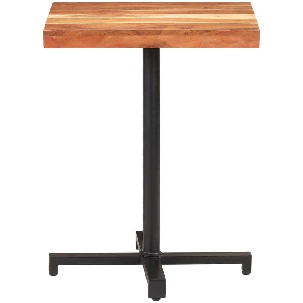 Tavolino Da Bistrot Quadrato 60x60x75 Cm In Massello Di Acacia - Foto 2