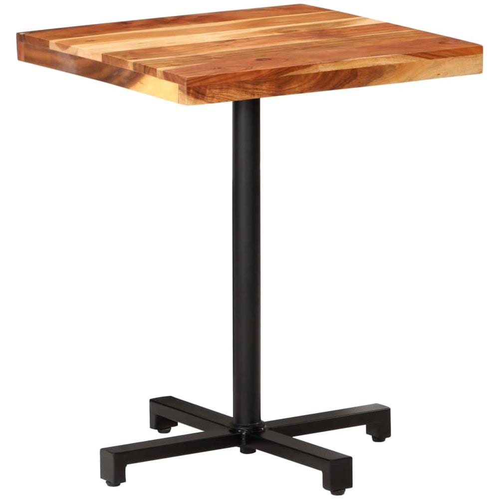 Tavolino Da Bistrot Quadrato 60x60x75 Cm In Massello Di Acacia - Foto 8