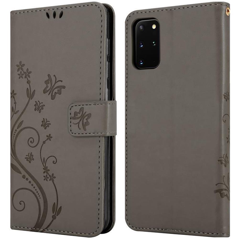 Cadorabo Custodia Compatibile Con Samsung Galaxy S20 Plus In Grigio Fiore - Coperchio Protettivo In Design Floreale Con Chiusura Magnetica, Funzione Stand E Slot Per Carte - Foto 8