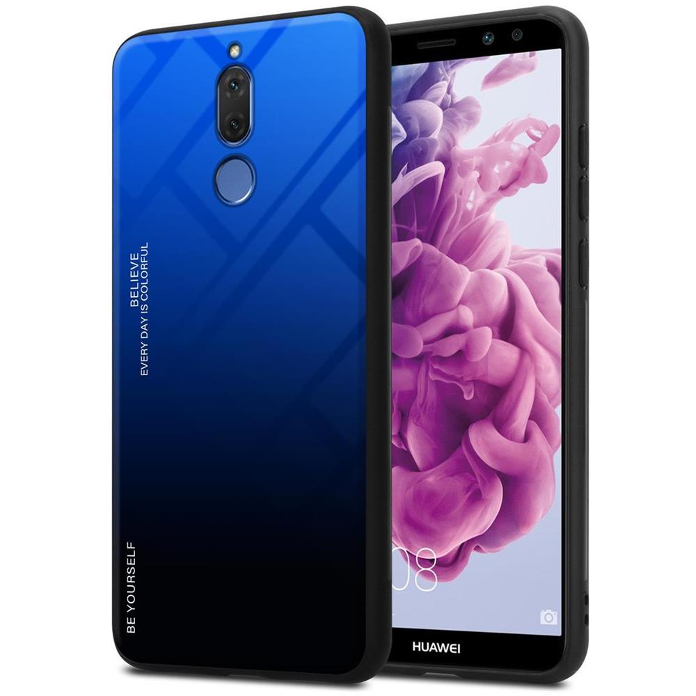 Cadorabo Custodia Compatibile Con Huawei Mate 10 Lite In Blu - Nero - Coperchio Protettivo Bicolore In Vetro Temperato E Silicone Tpu - Foto 1