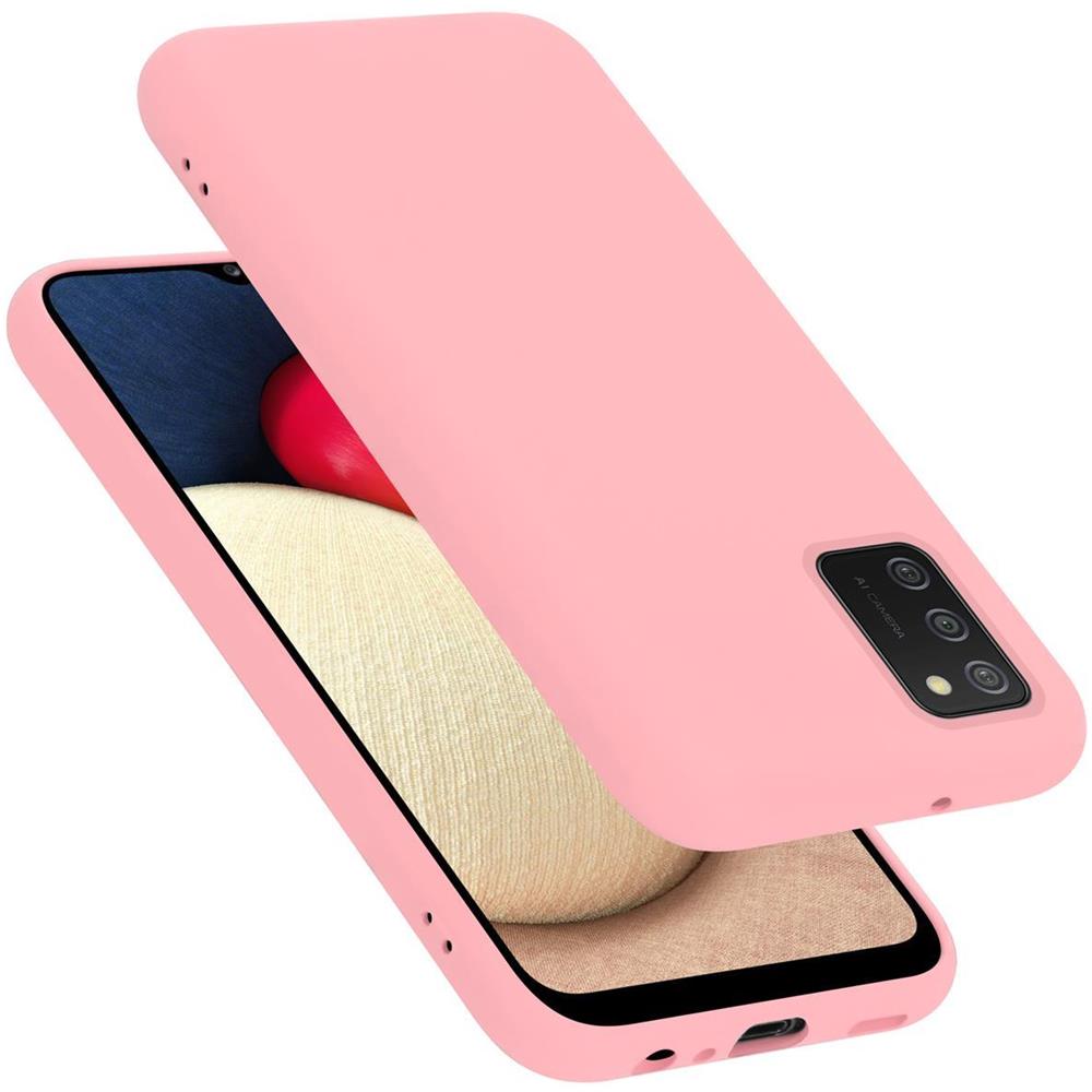 Custodia Compatibile Con Samsung Galaxy A02s In Liquid Rosa - Coperchio Protettivo In Silicone Tpu Flessibile - Foto 1