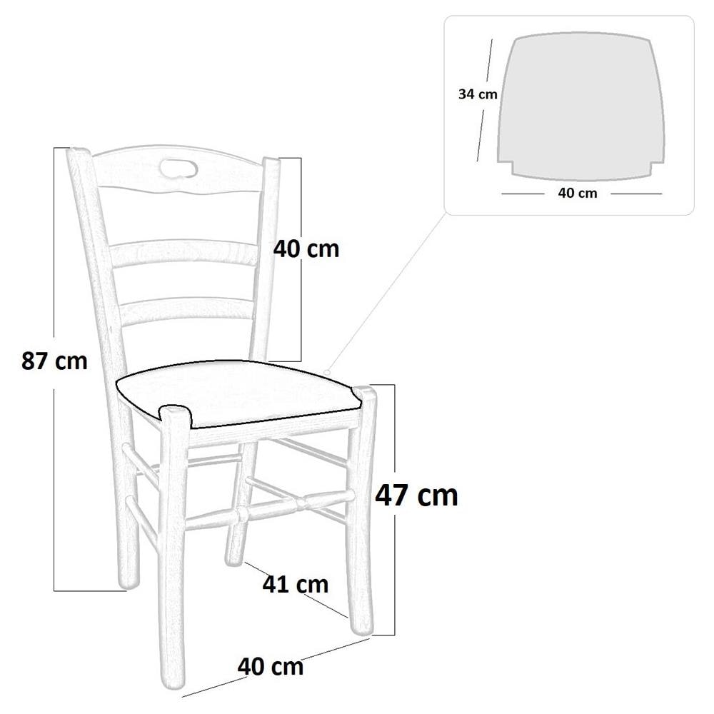 Sedia Legno Naturale Loris Con Seduta Imbottita Similpelle Tortora - Foto 5