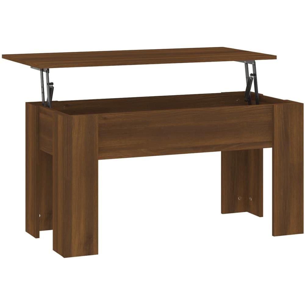 Tavolino Salotto Rovere Marrone 101x49x52 Cm Legno Multistrato - Foto 1