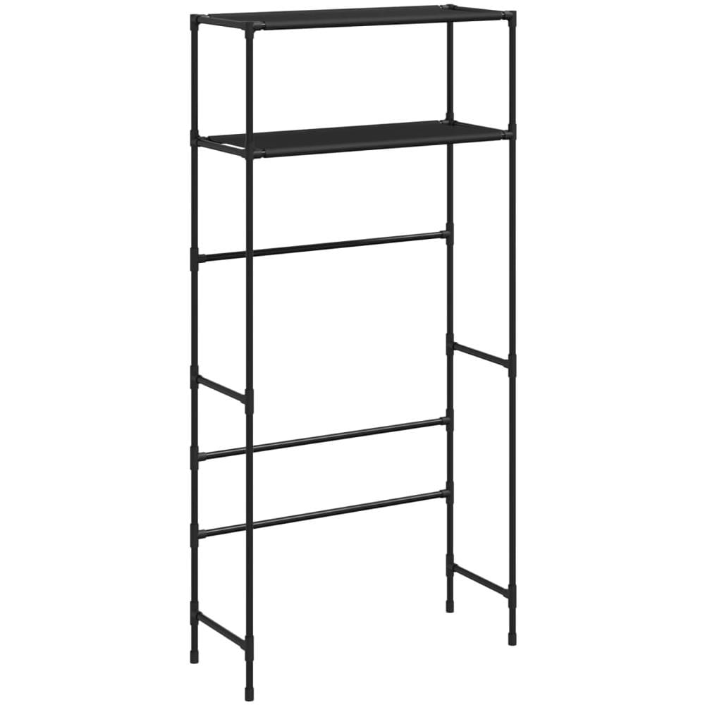 Rastrelliera per Lavatrice a 2 Livelli Nera 69x28x143 cm Ferro - Foto 2