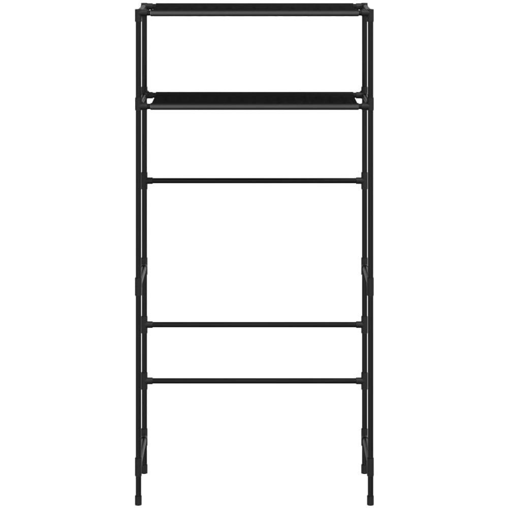 Rastrelliera per Lavatrice a 2 Livelli Nera 69x28x143 cm Ferro - Foto 3
