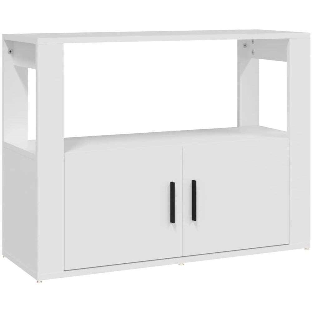 Credenza Bianca 80x30x60 cm in Legno Multistrato - Foto 2
