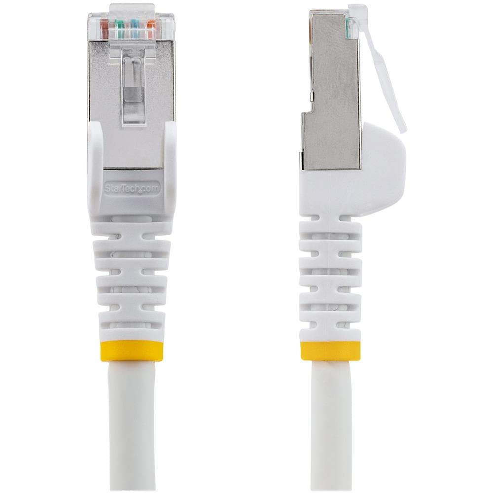 Cavo Ethernet CAT 6a - 5m - Bianco - Cavo di rete LAN Low Smoke Zero Halogen (LSZH) - 10GbE 500MHz 100W PoE++ - Filo /Cavo patch schermato S /FTP con spinotto RJ45 antigroviglio e rilievi di trazione - Foto 2