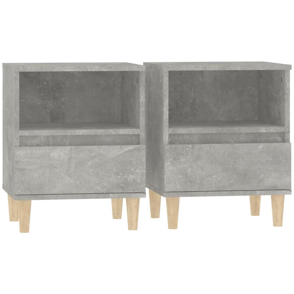 Comodini 2 Pz Grigio Cemento 40x35x50 Cm - Foto 2