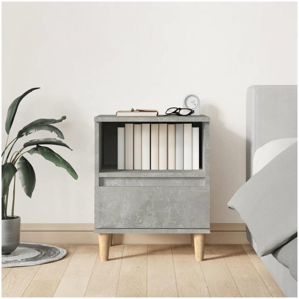 Comodini 2 Pz Grigio Cemento 40x35x50 Cm - Foto 3