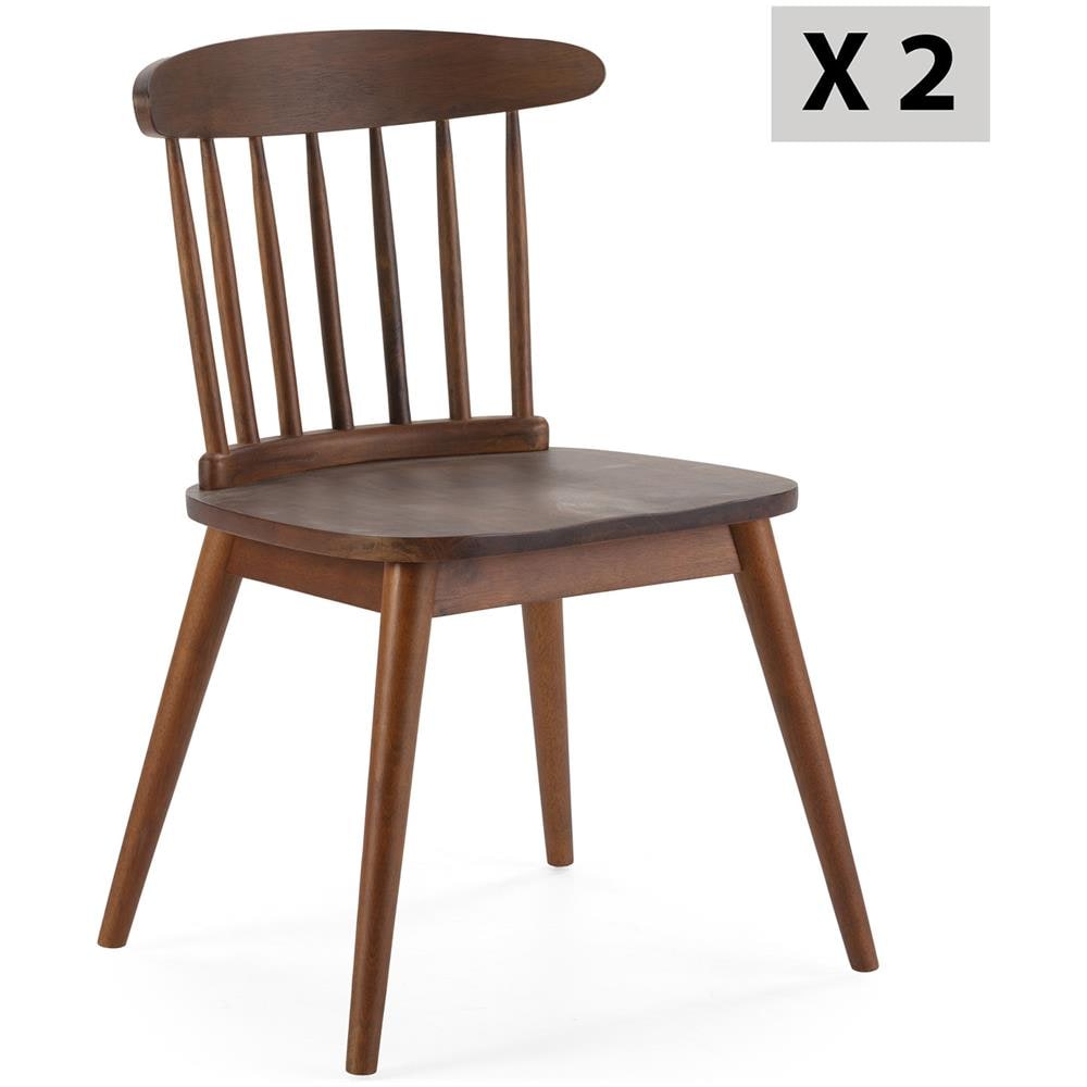 Pack 2 Sedie Ben In Legno Di Noce - Foto 1