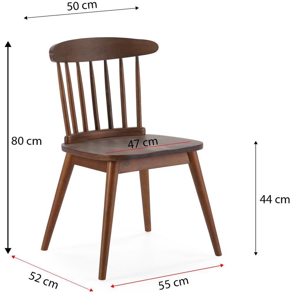 Pack 2 Sedie Ben In Legno Di Noce - Foto 5
