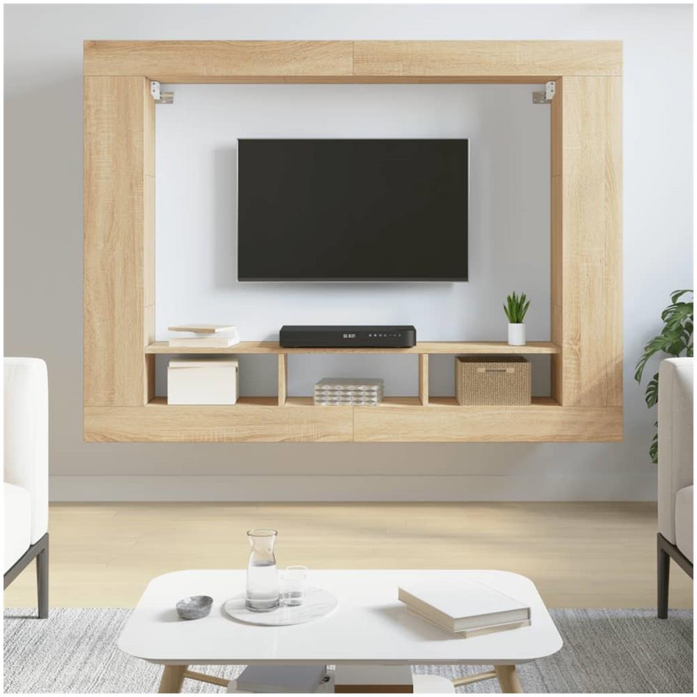Mobile Porta Tv Rovere Sonoma 152x22x113cm In Legno Multistrato - Foto 1