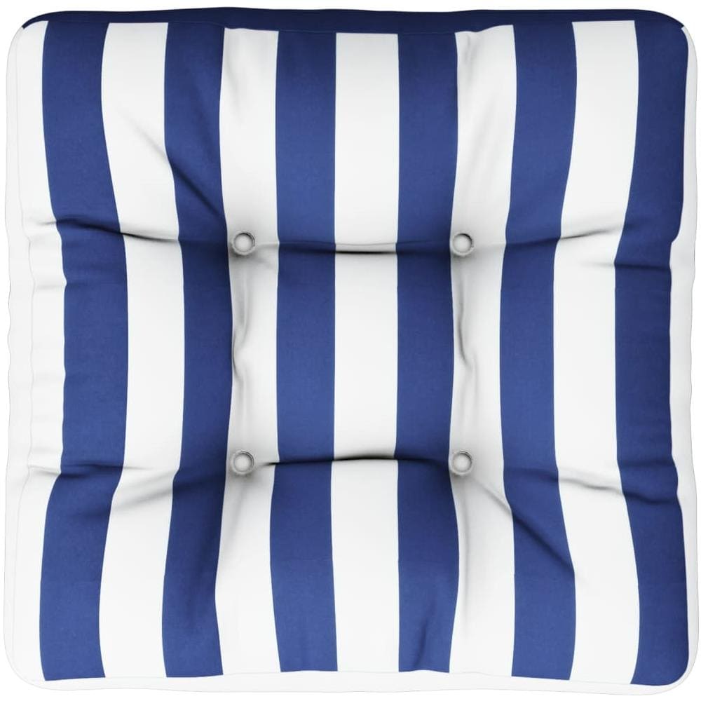 Cuscino Per Pallet Strisce Bianche E Blu 60x60x12 Cm In Tessuto - Foto 2