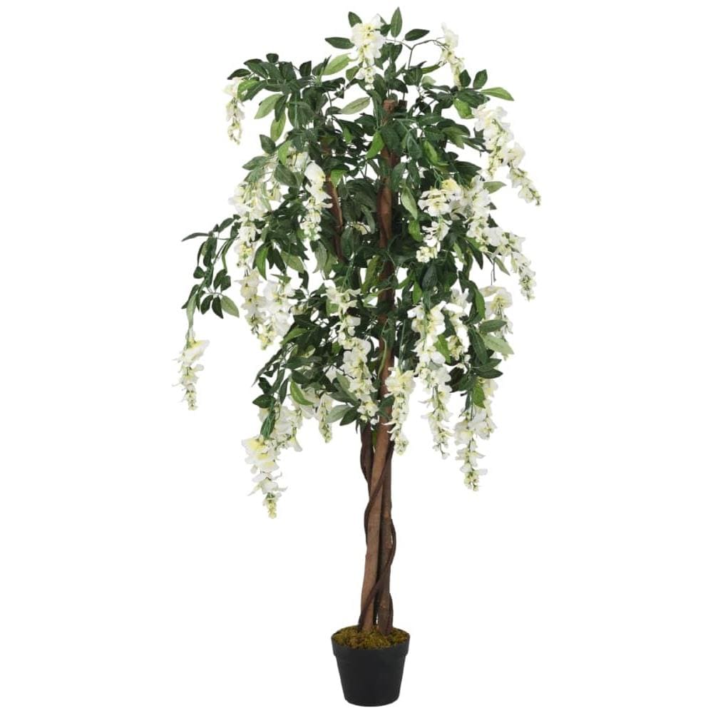 Glicine Artificiale 1470 Foglie 200 Cm Verde E Bianco - Foto 1