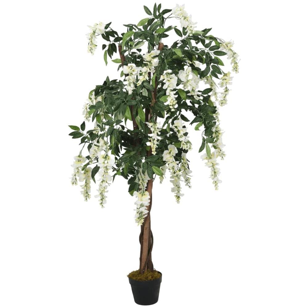 Glicine Artificiale 1470 Foglie 200 Cm Verde E Bianco - Foto 2