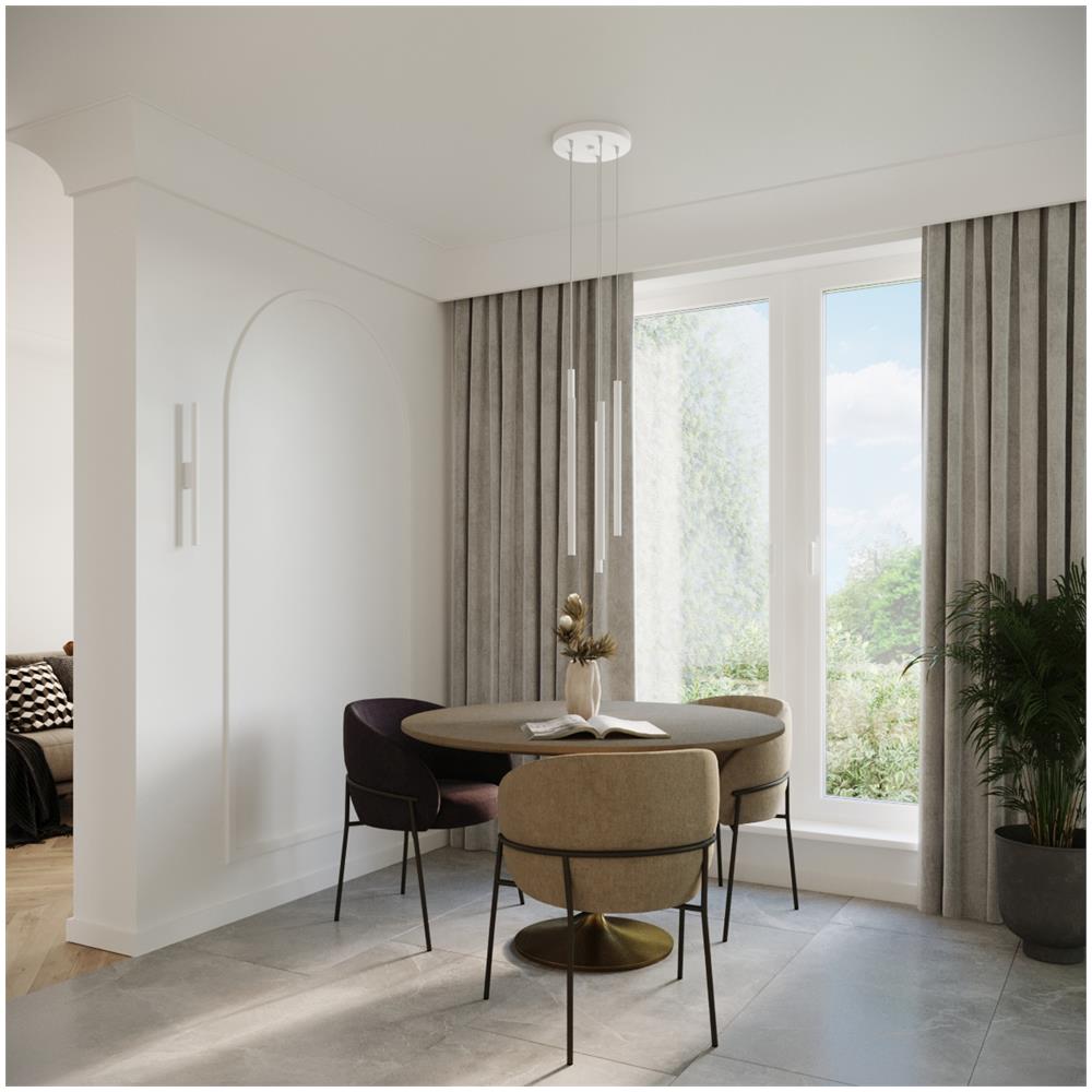 Sollux Lighting Lampada A Sospensione Pastelo 2 Bianco Sl.1303 - Moderno Lampade A Sospensione Bianco 118x15x15 Cm - Foto 1