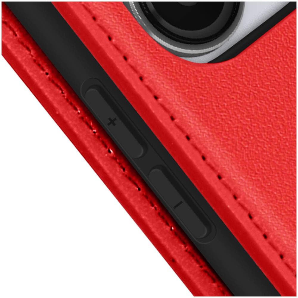 Custodia Per Samsung Galaxy S7 Copertina Portacarte Supporto Magnetica Rossa - Foto 5