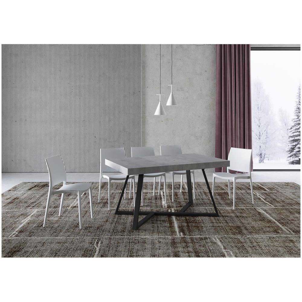 Tavolo allungabile 90x140/244 cm Booster cemento gambe antracite - Foto 2