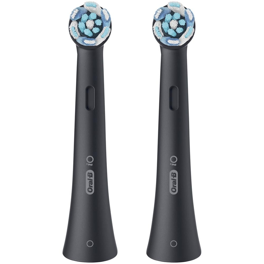 Testine di Ricambio iO Series Ultimate Clean Black, testine rotonde di ricambio originali, con setole CrissCross per pulizia e rimozione della placca avanzate e in profondità, 2 - Foto 1