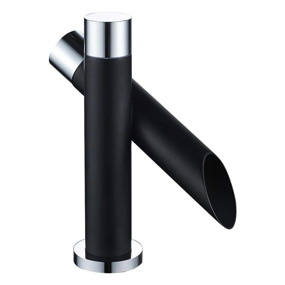 Rubinetto per lavabo da bagno, Blackswan, Cascada tipo M28, modello nero opaco, misura 17 cm - Foto 1