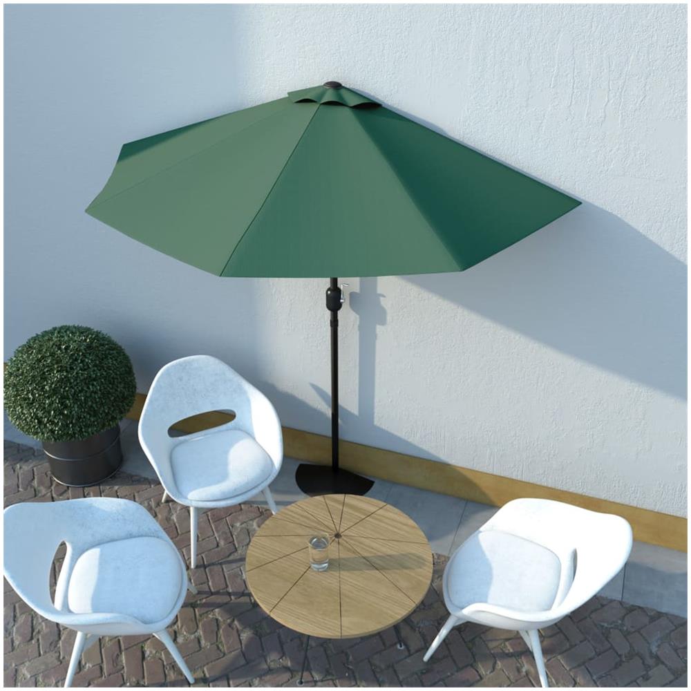 Ombrellone da Balcone Palo in Alluminio Verde 270x135 cm - Foto 1