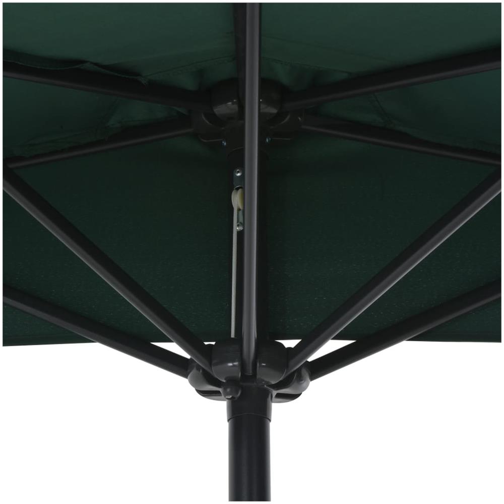 Ombrellone da Balcone Palo in Alluminio Verde 270x135 cm - Foto 7