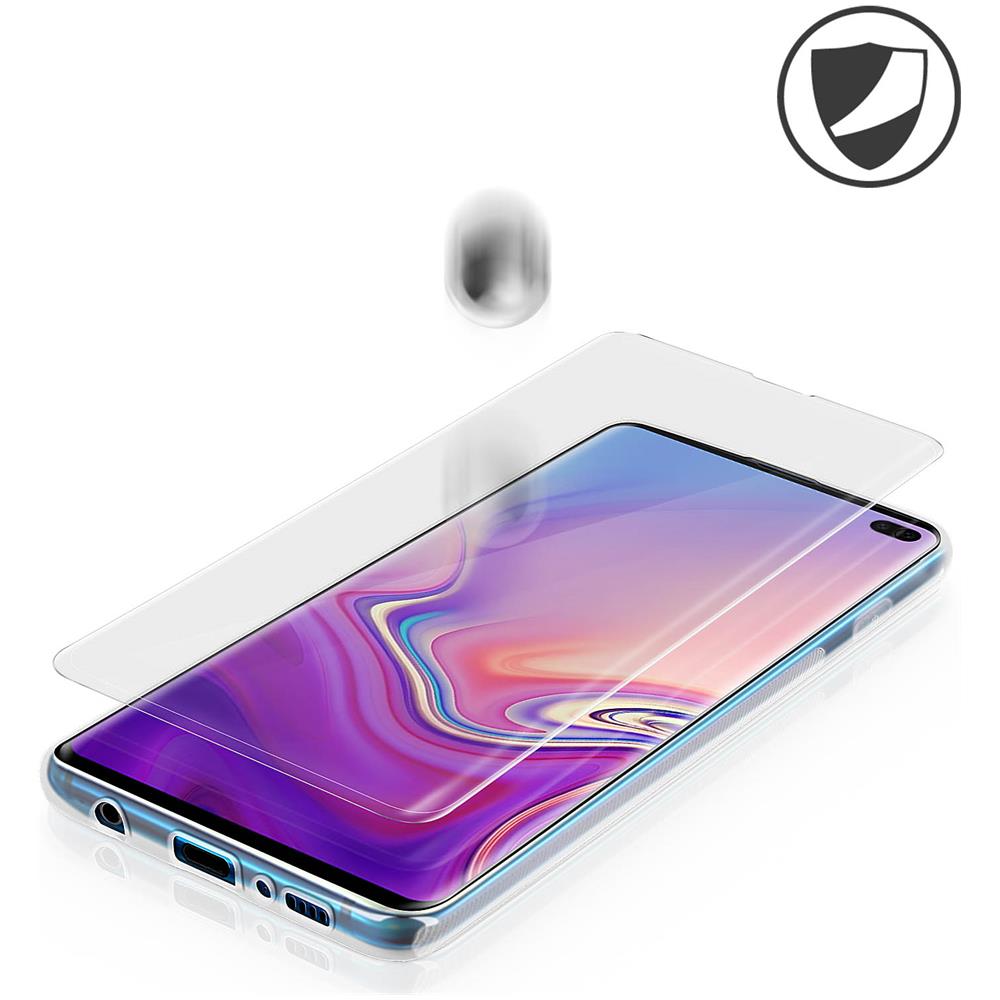Cover Posteriore + Pellicola Vetro Temperato Trasparente Galaxy S10 Plus - Foto 2