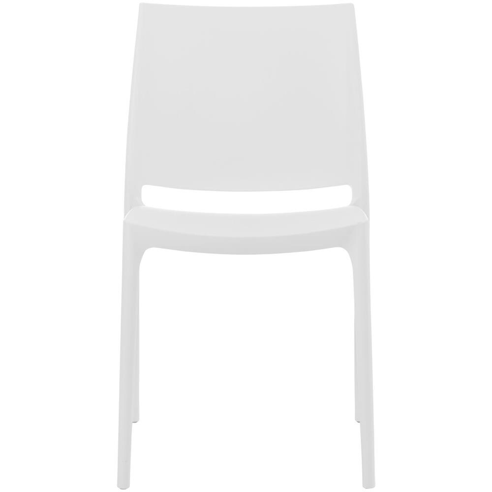 Sedia Giardino Maya Impilabile in Polipropilene - Sedia Bistrot Bar Idrorepellente E Resistente Ai Raggi UV - Sedia Outdoor Plastica Bianco - Foto 2