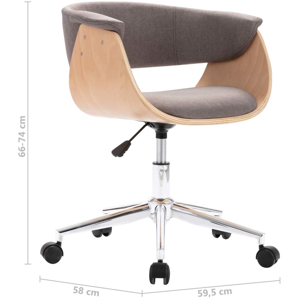 Sedie Da Pranzo Girevoli 6 Pz Grigio Talpa In Tessuto - Foto 8