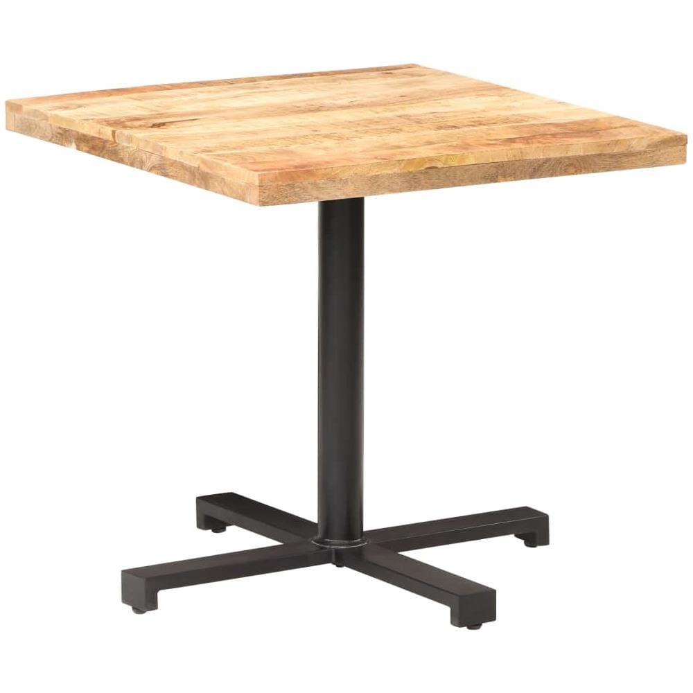 Tavolino Da Bistrot Quadrato 80x80x75 Cm Legno Di Mango Grezzo - Foto 8