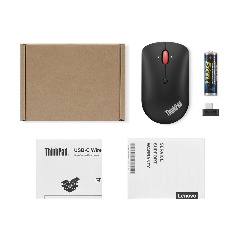 Mouse ThinkPad USB-C Wireless Compact Ottico 4 Tasti 2400 DPI Colore Nero - Foto 7