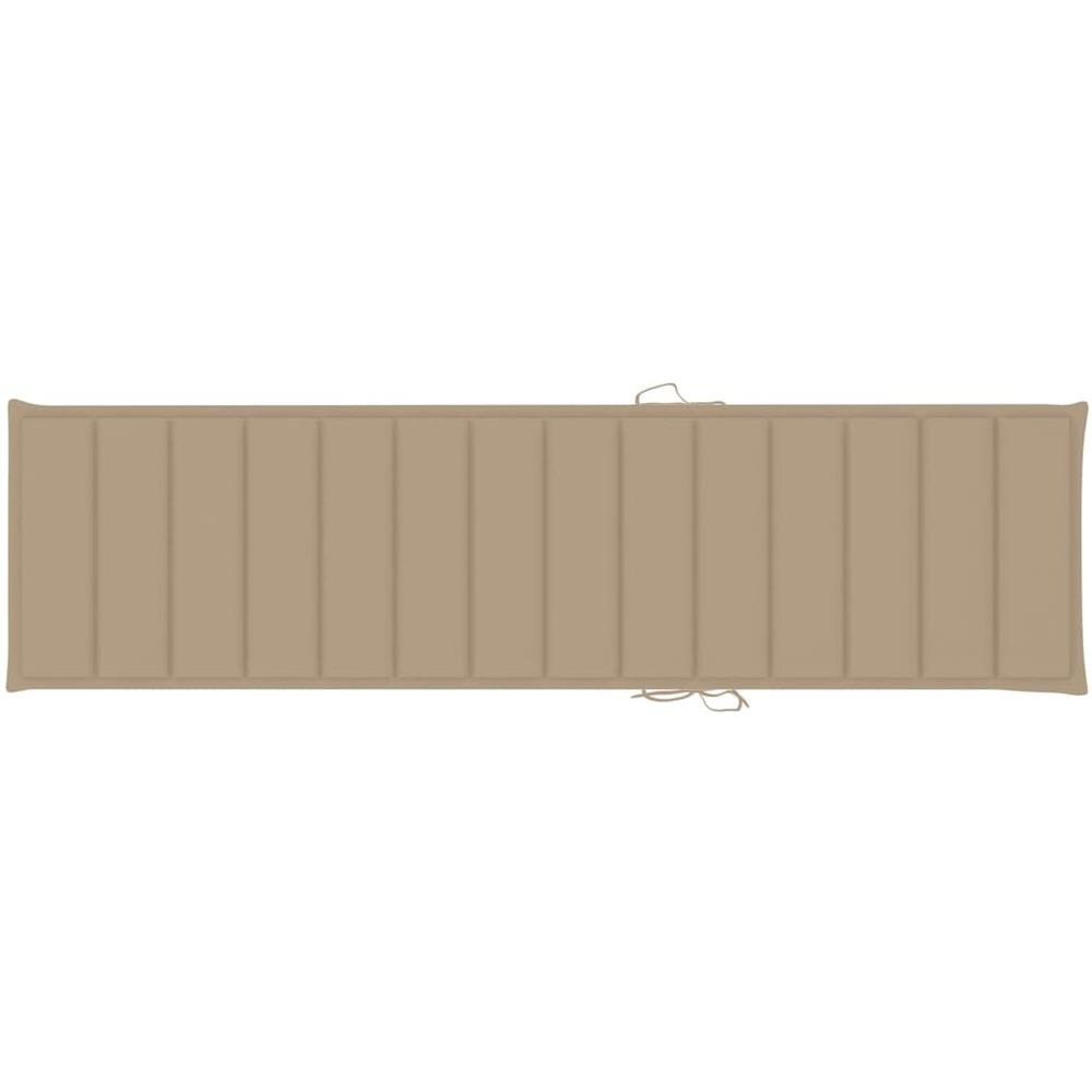 Cuscino per Lettino Prendisole Beige 200x50x4 cm in Tessuto - Foto 2