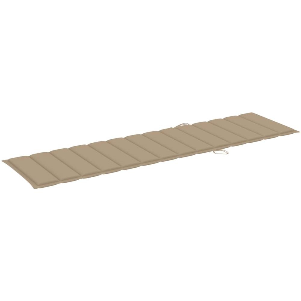 Cuscino per Lettino Prendisole Beige 200x50x4 cm in Tessuto - Foto 3