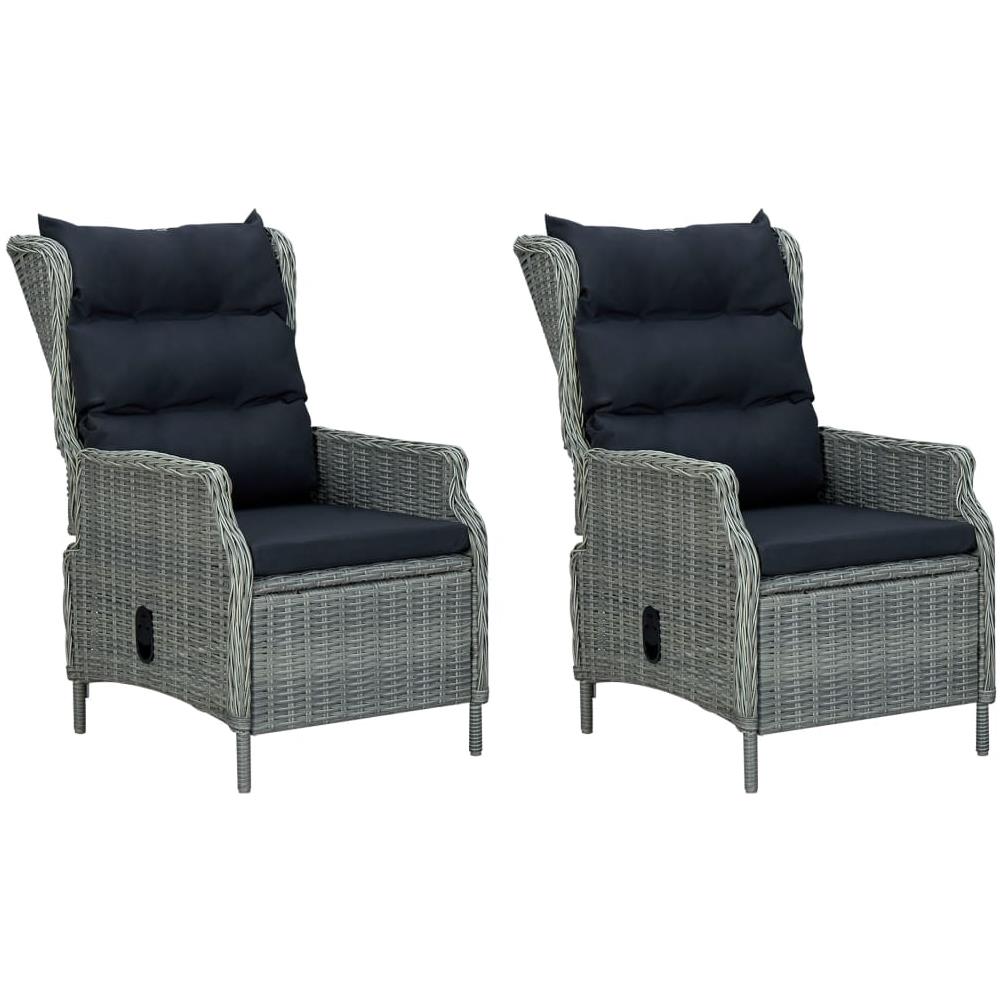 Set Mobili da Pranzo per Giardino 7 pz Grigio - Foto 2