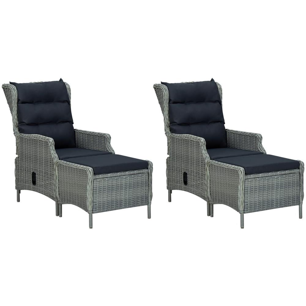 Set Mobili da Pranzo per Giardino 7 pz Grigio - Foto 3