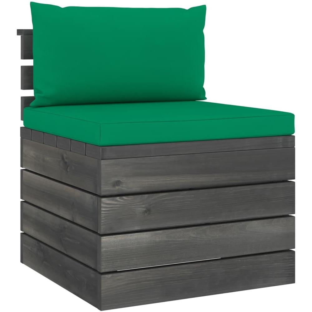 Set Divani da Giardino su Pallet 2 pz con Cuscini Massello Pino - Foto 2