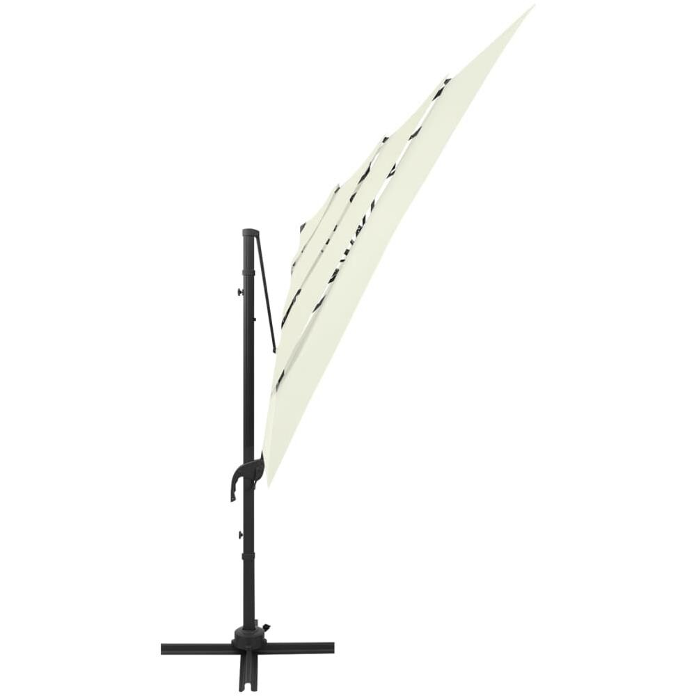 Ombrellone a 4 Livelli con Palo in Alluminio Sabbia 250x250 cm - Foto 2