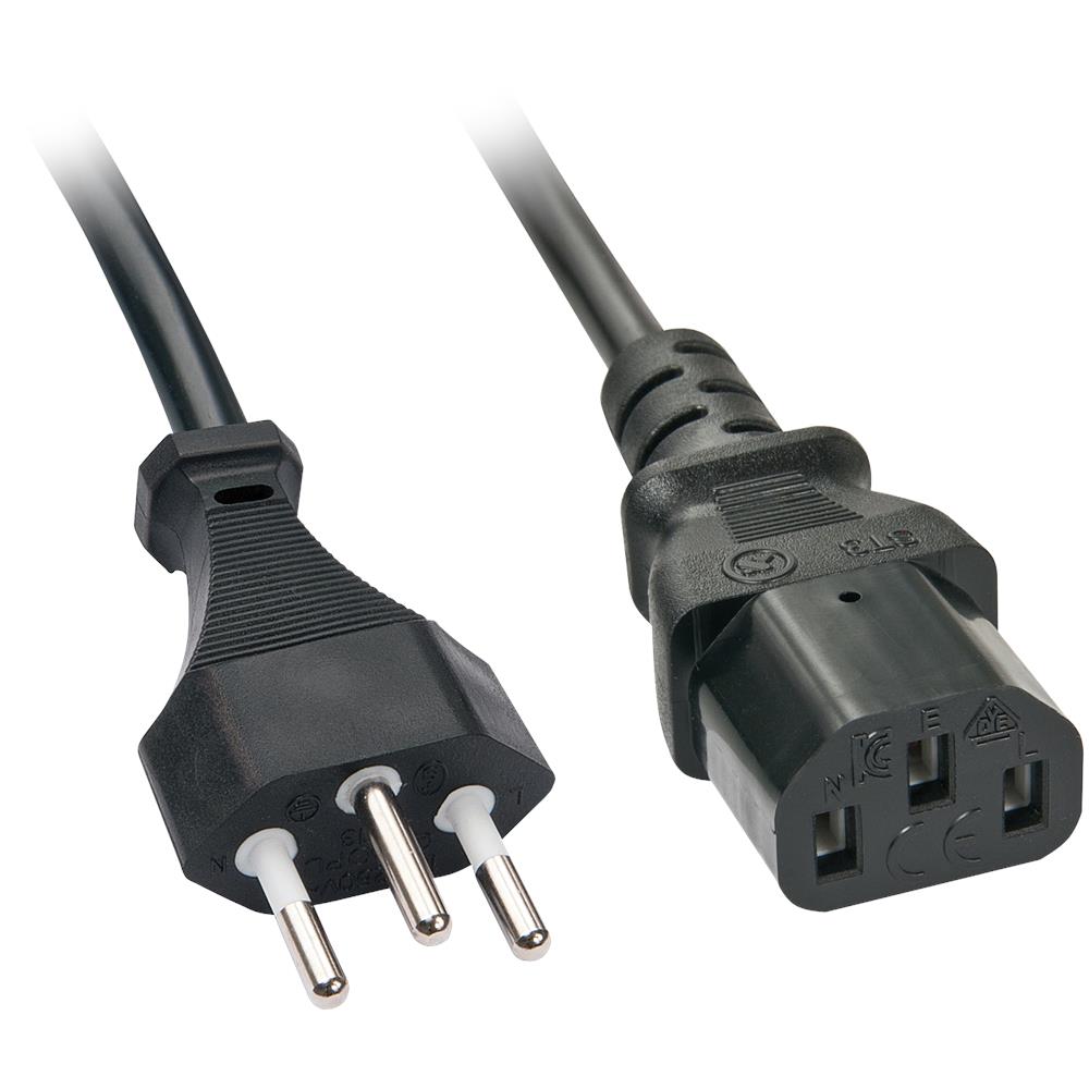 30419, Maschio / femmina, C13 coupler, C13 coupler, Dritto, Dritto, Nero - Foto 1