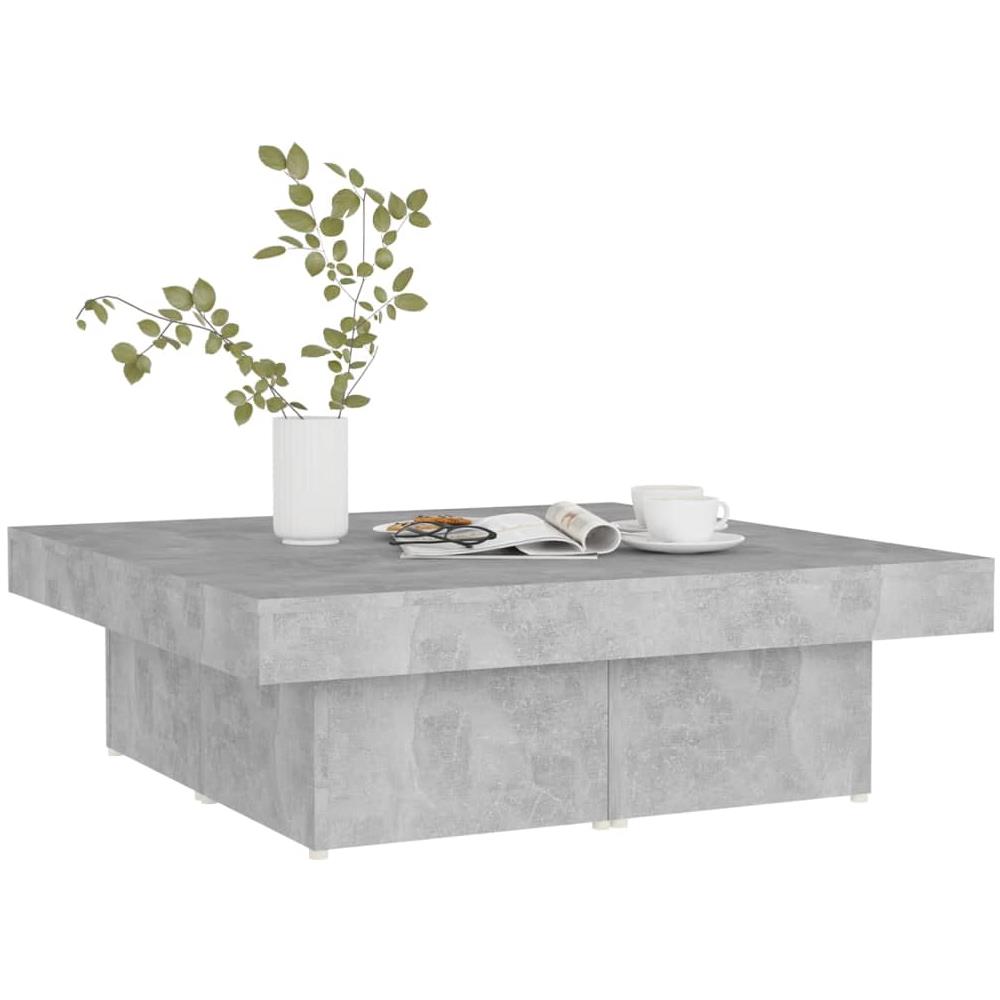 Tavolino da Salotto Grigio Cemento 90x90x28cm Legno Multistrato - Foto 3