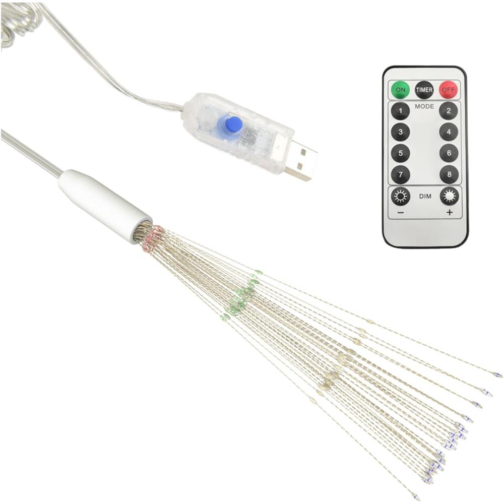 Luci di Natale Fuochi Artificio 10 pz Multicolore 20cm 1400 LED - Foto 2