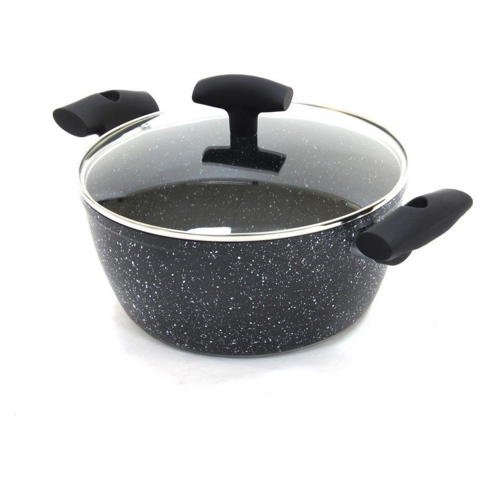 Pentola In Alluminio Con Rivestimento In Marmo Ø 24 Cm+ Coperchio - Foto 2