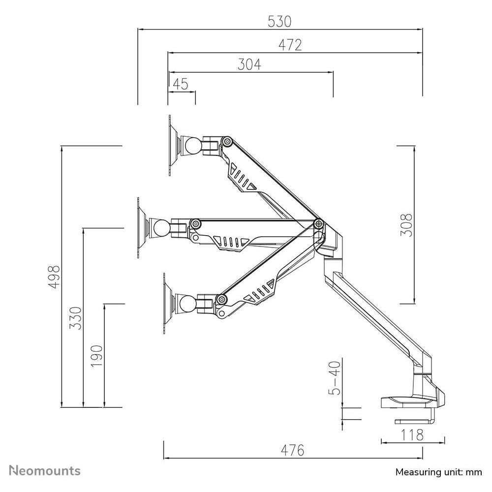 FPMA-D750SILVER2 Supporto da Scrivania per Monitor fino a 32" Colore Argento - Foto 6