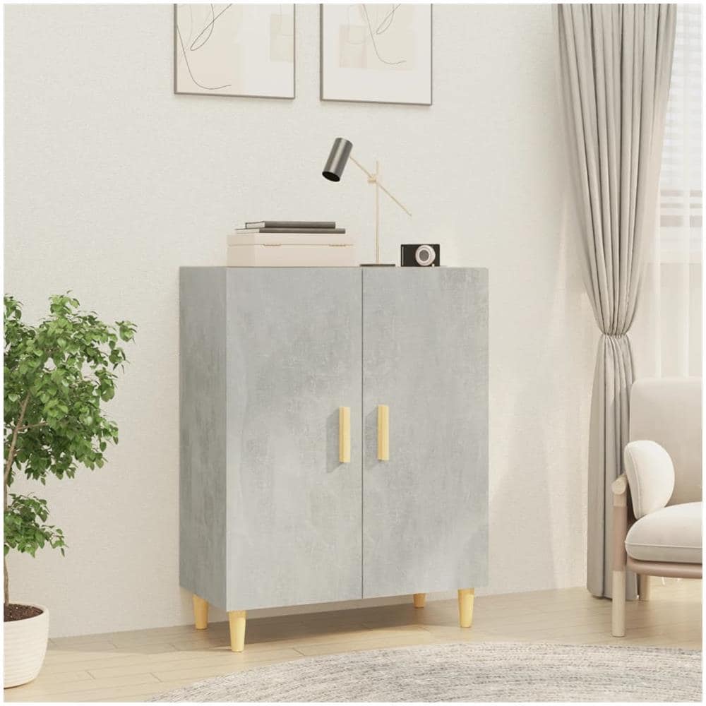 Credenza Grigio Cemento 70x34x90 Cm In Legno Multistrato - Foto 1