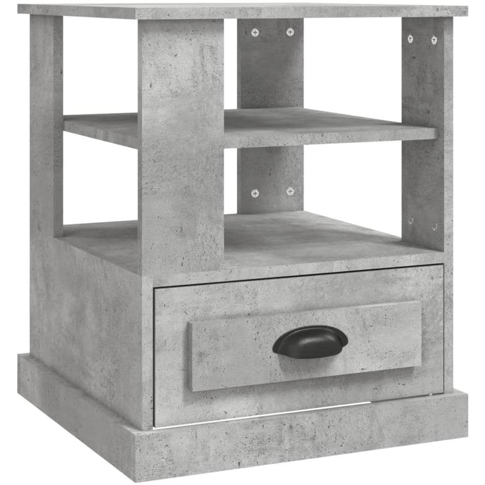 Tavolino Grigio Cemento 50x50x60 Cm In Legno Multistrato - Foto 2