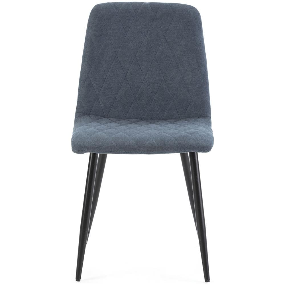 Pack 4 Sedie Abril Rivestite In Tessuto Blu - Foto 2