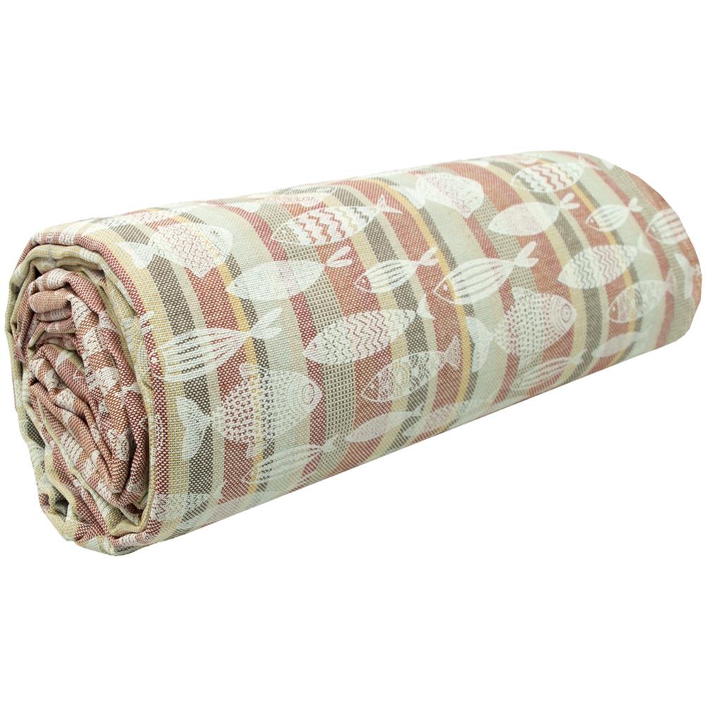 Telo Arredo Granfoulard Copritutto 100% Cotone Copriletto Multiuso Pescetti Ob 1 Piazza Beige - Foto 1
