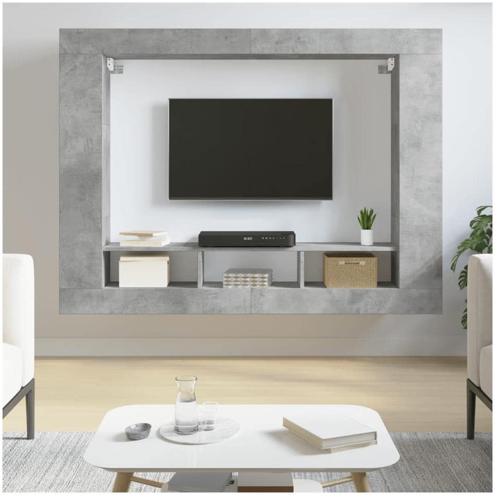 Mobile Porta Tv Grigio Cemento 152x22x113 Cm Legno Multistrato - Foto 1