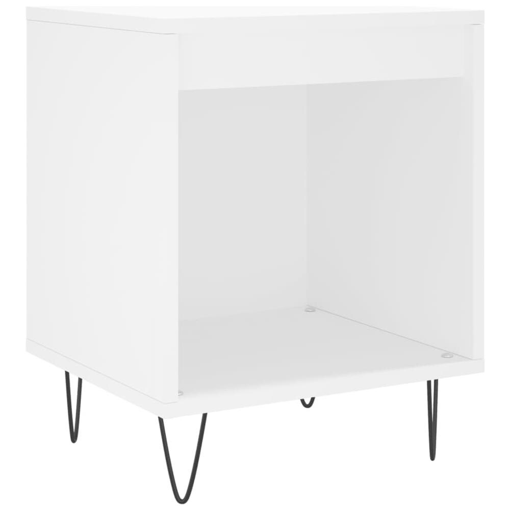 Comodino Bianco 40x35x50 Cm In Legno Multistrato - Foto 2