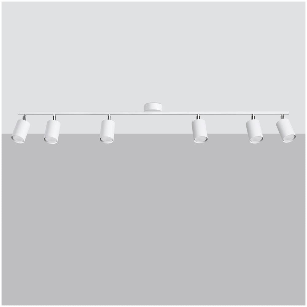 Lampada A Soffitto Lemmi 6l Bianco Sl. 1228 - Moderno Lampade Da Soffitto Bianco 20x135x24 Cm - Foto 2